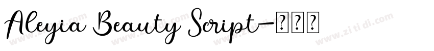 Aleyia Beauty Script字体转换